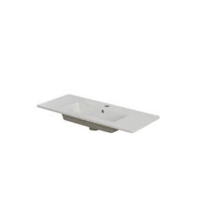606132 Lavabo consolle in ceramica Slim a filo L 80 x H 17 x P 37 FERIDRAS