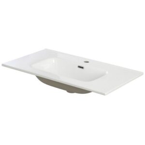 606133 Lavabo consolle in ceramica a filo L 80 x H 17 x P 47 Cherry FERIDRAS