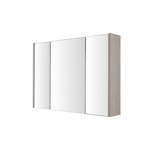 606201 Specchiera contenitore 3 ante rovere chiaro 100x16x70h cm FERIDRAS