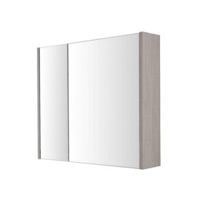 606204 Specchiera contenitore 2 ante rovere chiaro 80x16x70h cm FERIDRAS