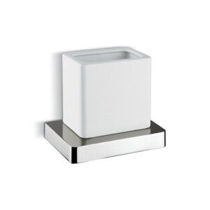62905.21.018 Porta bicchiere a muro ceramica cromo NEWFORM - immagine 1