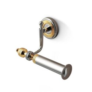 6505-CO Portarotolo cromato e oro QUEEN TL BATH - immagine 1