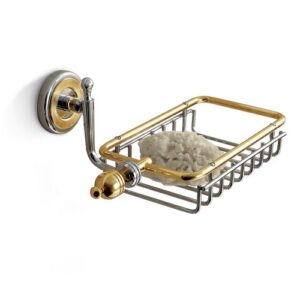 6520-CO Porta spugna in ottone cromato oro QUEEN TL BATH - immagine 1