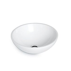 66309.97.810 Lavabo da appoggio tondo D.40 in mineralmarmo con viti e piletta a scarico libero NEWFORM