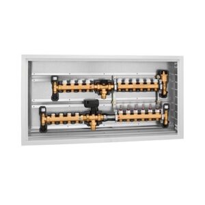6640I1 Gruppo di commutazione e distribuzione per impianto a pannelli radianti e ventilconvettori preassemblato 1" - 9 + 4 derivazioni 1/4" CALEFFI - immagine 1