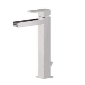 66513.21.018 Miscelatore monocomando versione alta per lavabo da appoggio, con scarico da 1”1/4 cromo NEWFORM