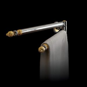 6719-BR Porta salviette doppio orientabile brunito QUEEN TL BATH - immagine 1