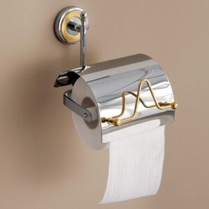 6725-BR Portarotolo coperto in ottone bronzato QUEEN TL BATH - immagine 1