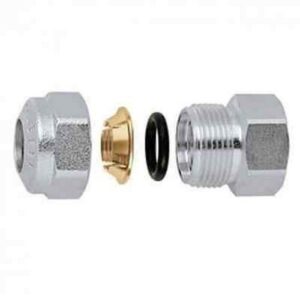 910312 Raccordo femmina cromato 3/8" F - Ø 12 CALEFFI