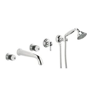 68045.21.018 Gruppo incasso vasca con rubinetti ad incasso 1/2” cromo NEWFORM - immagine 1