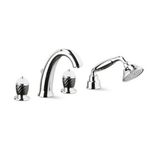 68082C.21.018 Gruppo bordo vasca 4 fori con bocca, deviatore e doccetta cromo NEWFORM - immagine 1