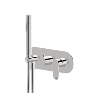 68969E.21.018 Parte esterna gruppo doccia da incasso completo di doccetta e deviatore a 2 uscite cromo NEWFORM - immagine 1