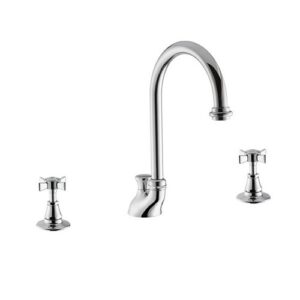 69000.21.018 Gruppo lavabo a 3 fori con scarico 1"1/4 bocca alta cromo NEWFORM