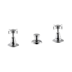 69015.21.018 Gruppo bidet tre fori con scarico da 1”1/4 cromo NEWFORM