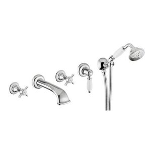 69045.21.018 Gruppo incasso vasca con rubinetti ad incasso da 1/2" cromo NEWFORM - immagine 1