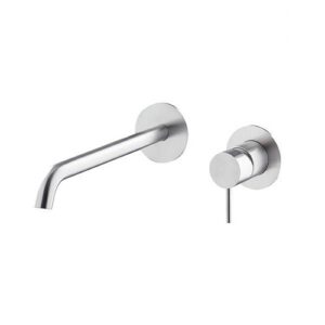 69628EX.50.050 Parte esterna gruppo miscelatore monocomando a parete per lavabo, senza scarico acciaio inox NEWFORM - immagine 1