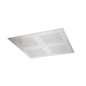 70015.21.018 Soffione quadro ad incasso in acciaio con getto pioggia 800mm X 800mm cromo NEWFORM