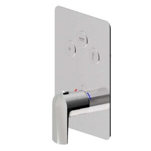 70430E.21.018 Parte esterna miscelatore termostatico ad incasso a tre uscite con comando NEWFORM