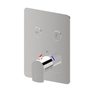 70436E.21.018 Parte esterna miscelatore termostatico ad incasso a 2 uscite con comando cromo NEWFORM