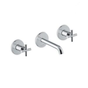 70820E.21.018 Parte esterna gruppo lavabo 3 fori a parete, senza scarico cromo NEWFORM - immagine 1