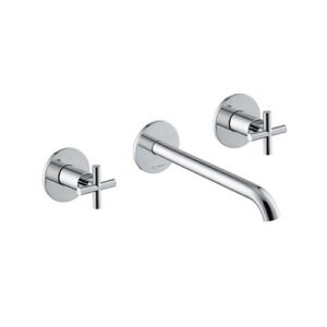 70822E.21.018 Parte esterna gruppo lavabo 3 fori a parete senza scarico cromo NEWFORM - immagine 1