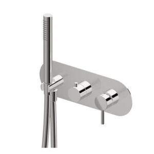 70869E.21.018 Parte esterna gruppo doccia da incasso completo di doccetta e deviatore a 2 uscite cromo NEWFORM