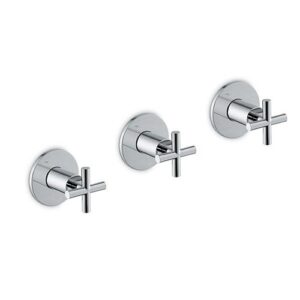 70872E.21.018 Parte esterna gruppo doccia incasso completo di deviatore a 2 uscite 1/2” cromo NEWFORM