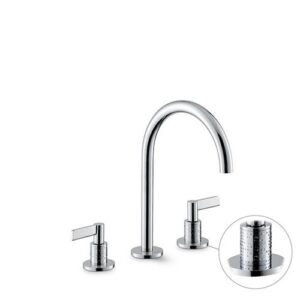 71101.21.018 Gruppo lavabo a 3 fori senza scarico 1/2” bocca media cromo NEWFORM