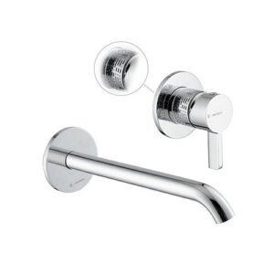 71130E.21.018 Parte esterna gruppo miscelatore monocomando a parete per lavabo senza scarico cromo NEWFORM - immagine 1