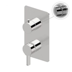 71176E.21.018 Parte esterna miscelatore monocomando ad incasso con deviatore meccanico a due uscite 1/2" cromo NEWFORM - immagine 1