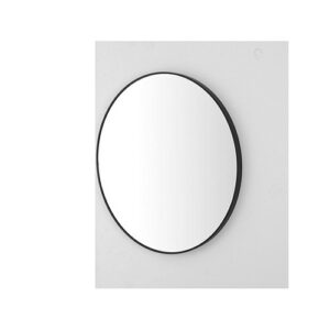 793022 Specchio con cornice metallo nero Ø 80 cm FERIDRAS