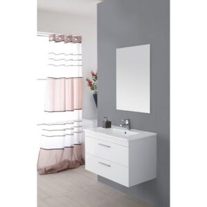799005 Composizione bagno 80cm sospeso 2 cassetti bianco Stella FERIDRAS - immagine 1