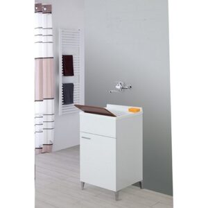 799039 Lavatoio in nobilitato melaminico bianco lucido 50cm FERIDRAS - immagine 1