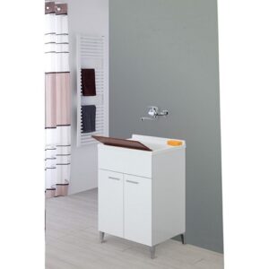799040 Lavatoio in nobilitato melaminico bianco lucido 60cm FERIDRAS - immagine 1