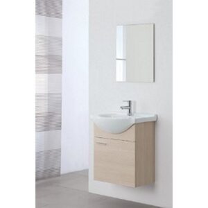 799045 Composizione bagno 55cm sospeso 1 anta larice Stella FERIDRAS - immagine 1