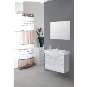 799082 Composizione bagno sospeso 2 ante grigio L 85 x H 63 x P 49,5 Stella FERIDRAS - immagine 1