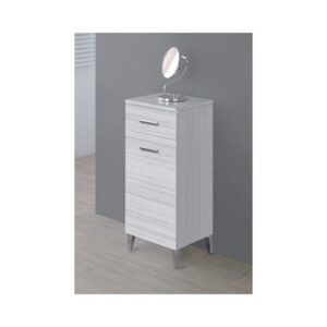 799088 Base colonna singola 1 anta e 1 cassetto grigio L 35 x H 83,5 x P 34 FERIDRAS - immagine 1