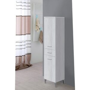 799091 Colonna singola 2 ante e 1 cassetto grigio L 35 x H 154 x P 34 Stella FERIDRAS - immagine 1