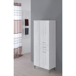 799092 Colonna doppia 3 ante e 1 cassetto grigio L 60 x H 154 x P 34 Stella FERIDRAS - immagine 1