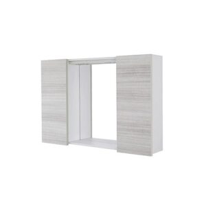 799207 Specchiera 2 ante grigio 91x17x61 cm stella FERIDRAS