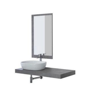 801013 Composizione bagno sospeso 120cm ciotola 60cm cemento Shelf  FERIDRAS - immagine 1