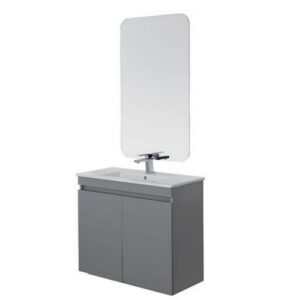 803005 Composizione bagno 80x37cm sospeso 2 ante grey Pastello FERIDRAS