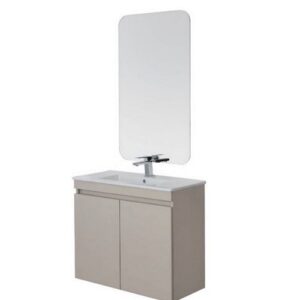 803006 Composizione bagno 80x37cm sospeso 2 ante tortora Pastello FERIDRAS