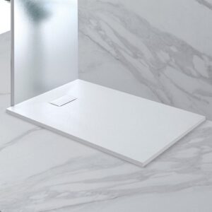 890007 Piatto doccia 70x140 cm effetto pietra bianco FERIDRAS