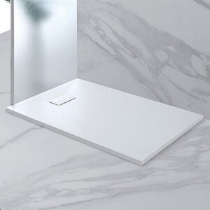 890012 Piatto doccia 80x180 cm effetto pietra bianco FERIDRAS