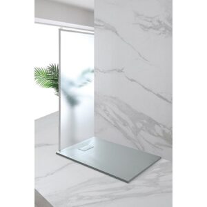 890204 Piatto doccia 80x120 cm effetto pietra grigio FERIDRAS