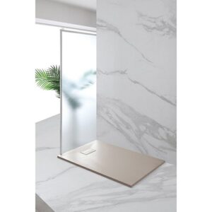 890304 Piatto doccia 80x120 cm effetto pietra tortora FERIDRAS