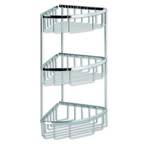 AC0ANG303CR Angoliera porta oggetti in ottone a 3 piani 204x204x490 SPHERA - immagine 1