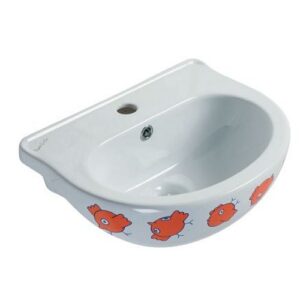 B44CMD02 Lavabo V.C. Bianco Sospeso Decoro Birdo PONTE GIULIO