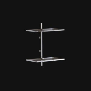 C442-C Scaffale a due piani cromato CIAK TL BATH - immagine 1